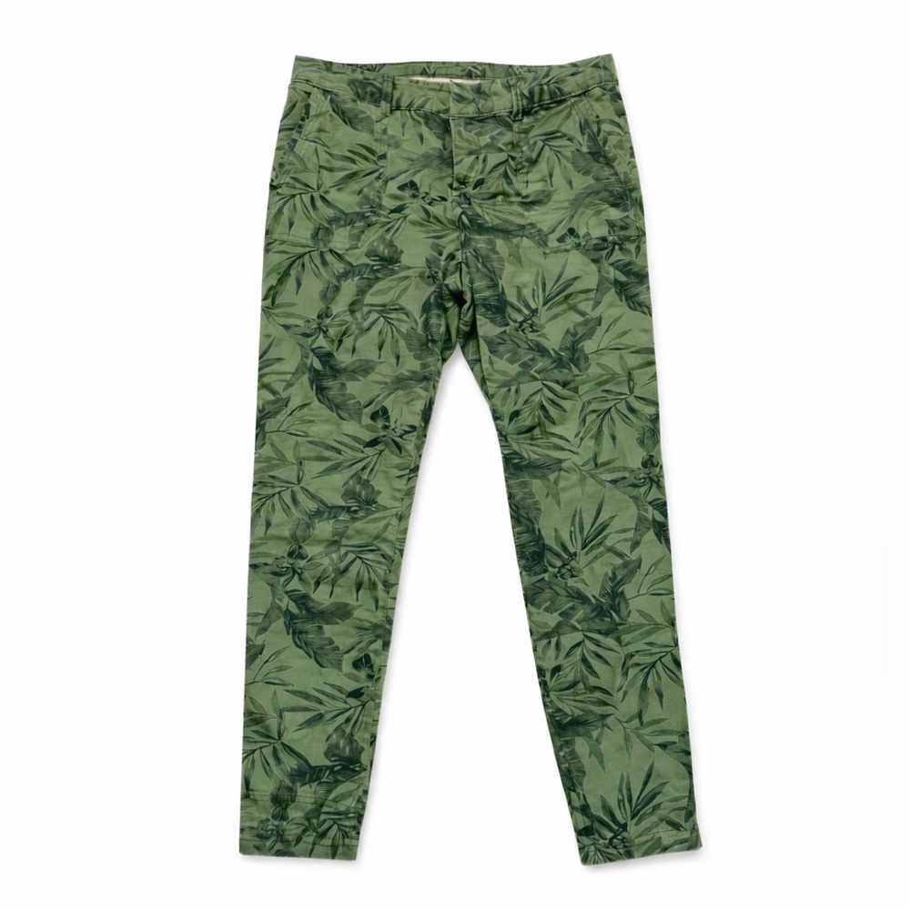 Old Navy Pixie Botanical Print Skinny Pants Green Size 8